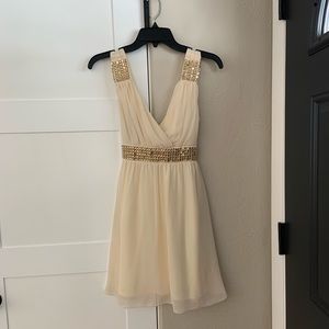 As U Wish Beautiful Cream Dress